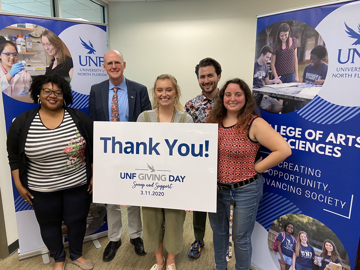 Scholarships make a difference! Join me in showing UNF pride today: tinyurl.com/UNFScholarships #swoopandsupport