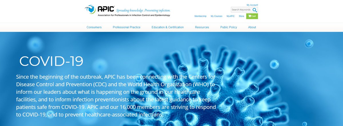 Information around the COVID-19 outbreak continues to be updated. In an effort to keep infection preventionists and the public informed of the situation, APIC has launched a website dedicated to this outbreak. apic.org/covid19/ #covid19