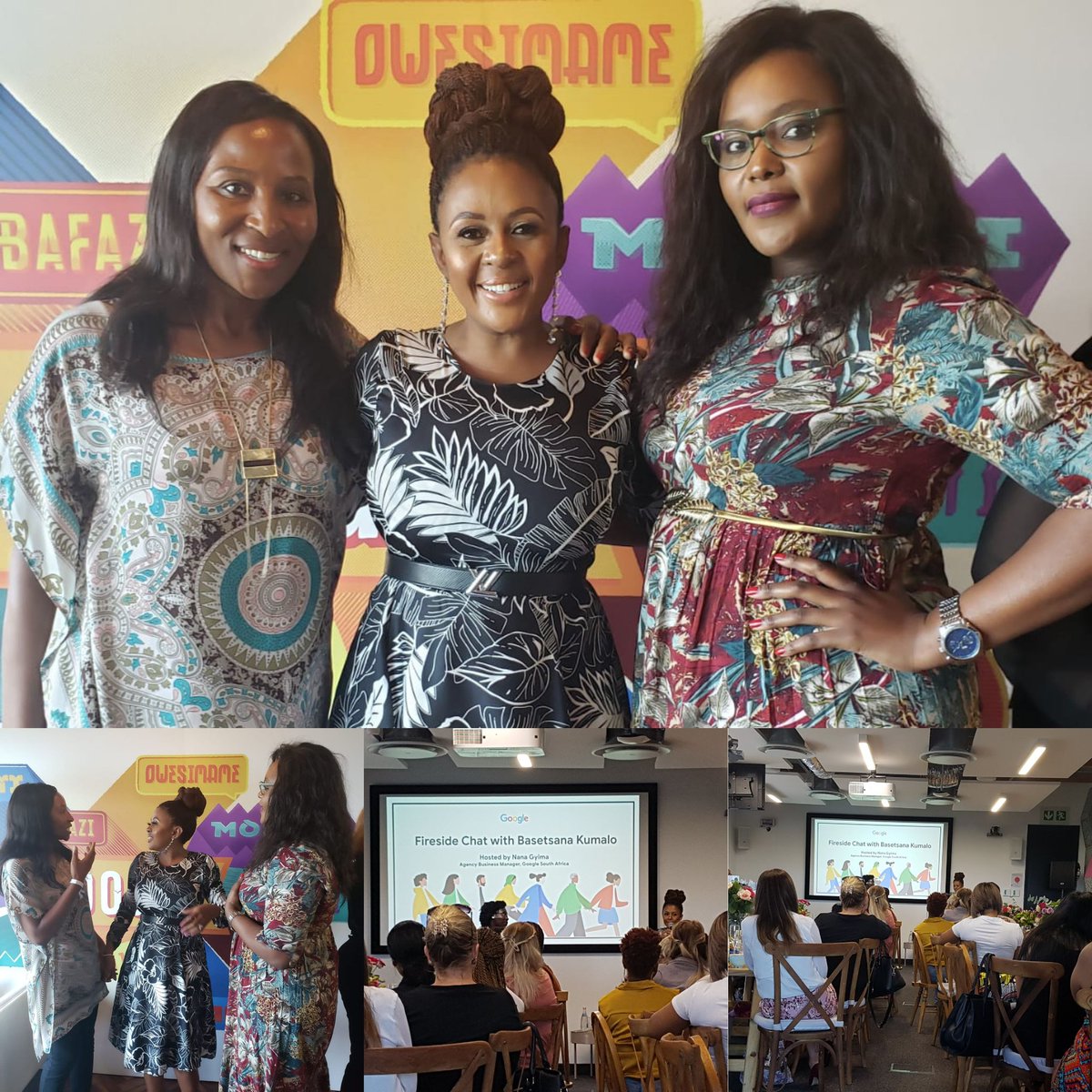 KhaniMhlongo's tweet photo. Thank you @basetsanakumalo for your inspiration, really loved your fire side talk yesterday #IWD2020 hosted by #GoogleSA OMG what a hardworking Woman, your warmth &amp; authentic is contagious. A true storyteller and congratulations on your book, I'm really enjoying it! @dee_manzini https://t.co/BdSuN38Kmy