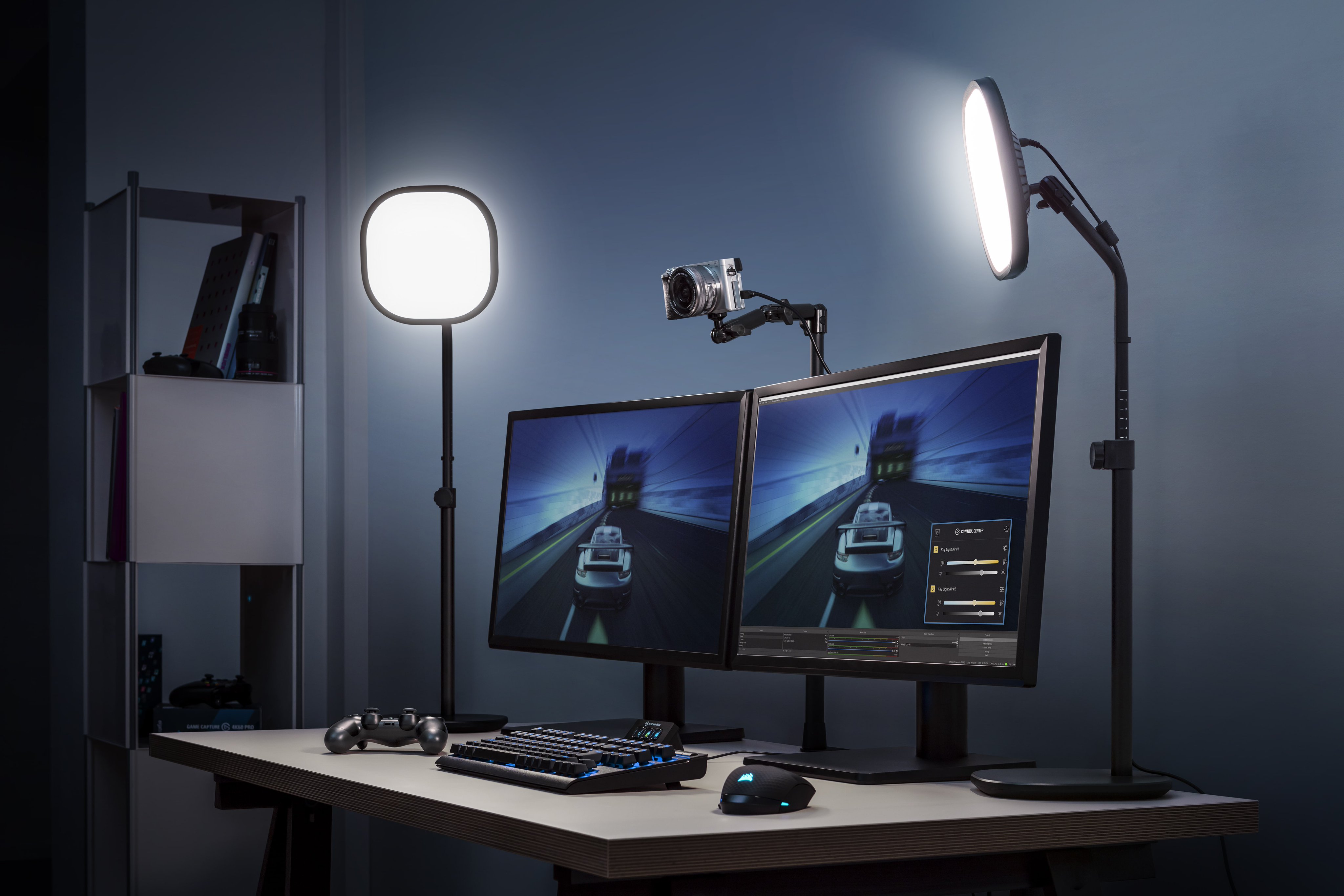 Elgato on Twitter: "@PreFirezTV @ElgatoSupport The Key Light Air comes with a desk It is however compatible with Multi Mount and the desk clamp. This image shows the desk stand. To