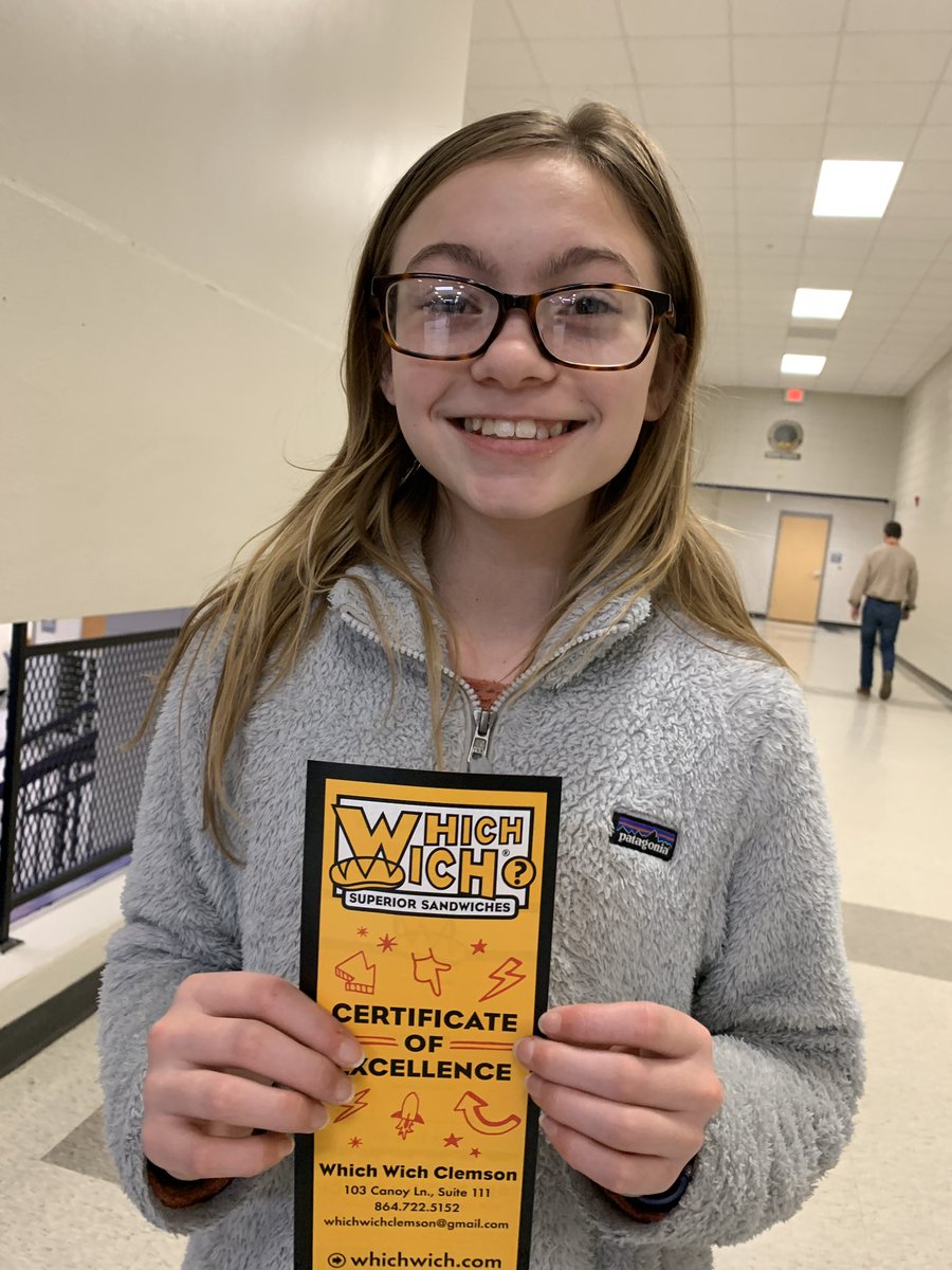 RCEMiddle's tweet photo. Proud of today’s #WhichWichofClemson🧡💜 #StudentsofExcellence⭐️ #teamRCE🐾 https://t.co/kB7sNF4TXD