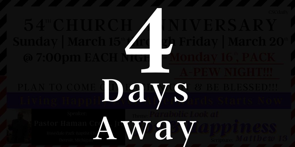 cscdaily's tweet photo. Pastor @jr_haman is coming soon! #CSCis54 #4DaysAway #MarkYourCalendars #SevenQuestions #DoesGodWantUsToBeHappy #RandyAlcorn #ParabolicLookAt #JoyAndHappiness #Matthew13 #PastorHamanCrossJr #Share #KeepPastorCrossInPrayer #PrayerPartnersNeeded
βͺοΈπ¨πΎβπ¦²ππΎβ€οΈπππΎππΎπβͺοΈπβπΎπ²π»π₯ https://t.co/2hvZrfyfyT