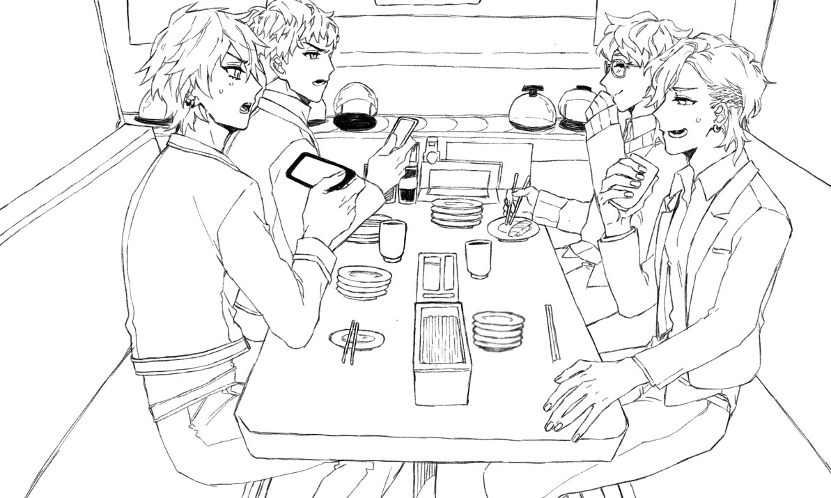 先輩へ
るびれ🍣ネタのデータがどっか行ったので描き直しました〜 