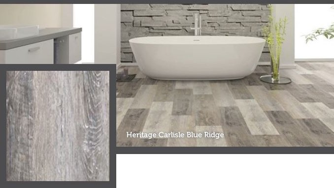 Heritage Carlisle luxury vinyl flooring is indentation resistant &amp; virtually waterproof? It's also affordable &amp; easy to install making it ideal for any room giving you rustic ambiance &amp; durability for your design project. Check out our showroom for more options! #luxuryvinylfloor