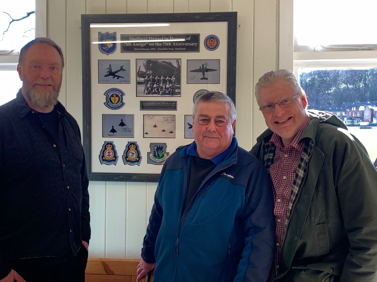 BBC Sheffield (@bbcsheffield) on Twitter photo Military plane enthusiast Mark Zuidmulder has created a display of pictures taken from the Mi Amigo flypast last year.
He asked us to find a home for the photo frame and <a href="/ENDPARKCAFE/">ENDCLIFFE PARK CAFE</a> agreed to display the frame. 🙌
<a href="/HowiePressman1/">Howard Pressman</a> went down to hand over the display. Military plane enthusiast Mark Zuidmulder has created a display of pictures taken from the Mi Amigo flypast last year.
He asked us to find a home for the photo frame and <a href="/ENDPARKCAFE/">ENDCLIFFE PARK CAFE</a> agreed to display the frame. 🙌
<a href="/HowiePressman1/">Howard Pressman</a> went down to hand over the display.