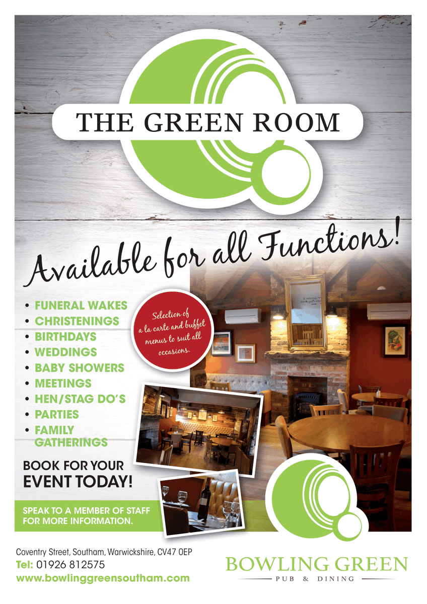 bowler_green's tweet photo. If you need a venue for a party, #TheBowlingGreen has a #privatedining area perfect for any celebration! It'll be a memorable occasion, having exclusive access to a #deliciousmenu prepared by our head chef. Details are available on our website or call us to arrange a booking! https://t.co/bm9ueZW0Kg