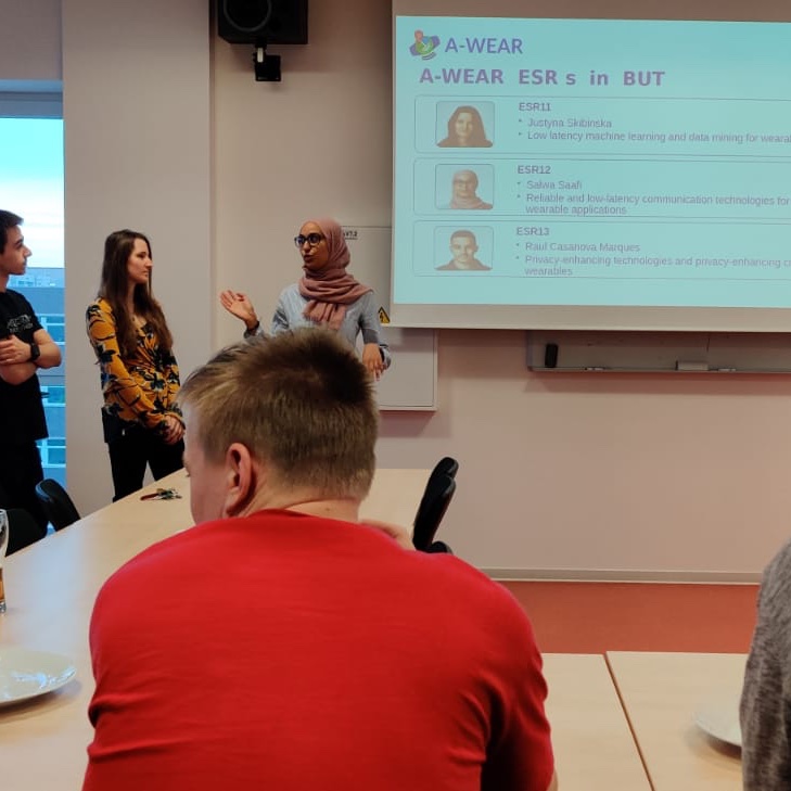 ConvergenceHM's tweet photo. A-WEAR @VUTvBrne ESRs have taken part in the meeting for the future PhD students discussion some hot topics on #wearable technology! https://t.co/xKWJWz518n