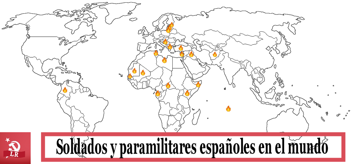 Presencia militar y para-militar española en el mundo.