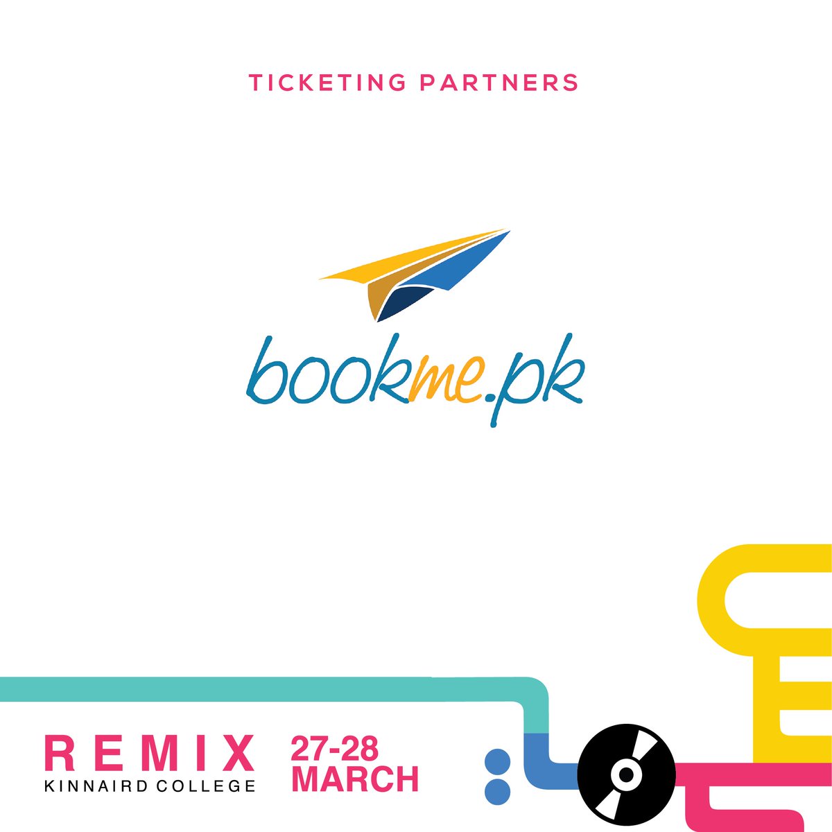 remixfestival's tweet photo. Presenting our premium ticketing partners for the festival: @bookmepk !!
#remix2020 #rearts #reartsrecords #kclcd #daftarkhwan #sukhan #mashablepk #careem #johnnyandjugnu #bookme https://t.co/OuT2rtLrhZ