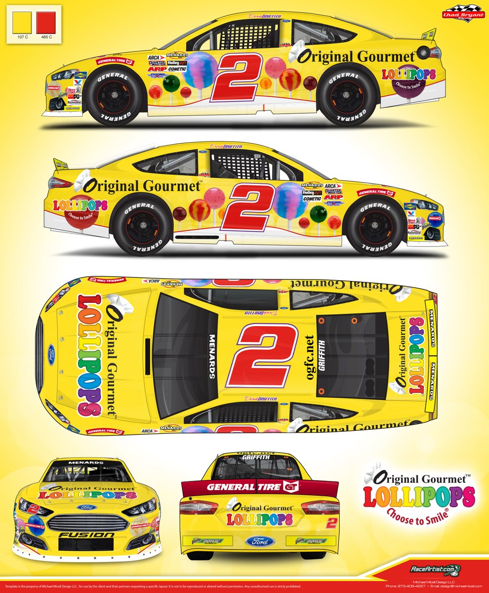 ChadBryantRace's tweet photo. NEWS: @DerekGriffith12, @ChadBryantRace looking to put a ‘licking’ on the @ARCA_Racing Series East competition with full season sponsorship from @oglollipops
Details: https://t.co/gEO23QTTXC
#NASCAR #ARCA #2theFront https://t.co/8Ao1EJd6aG