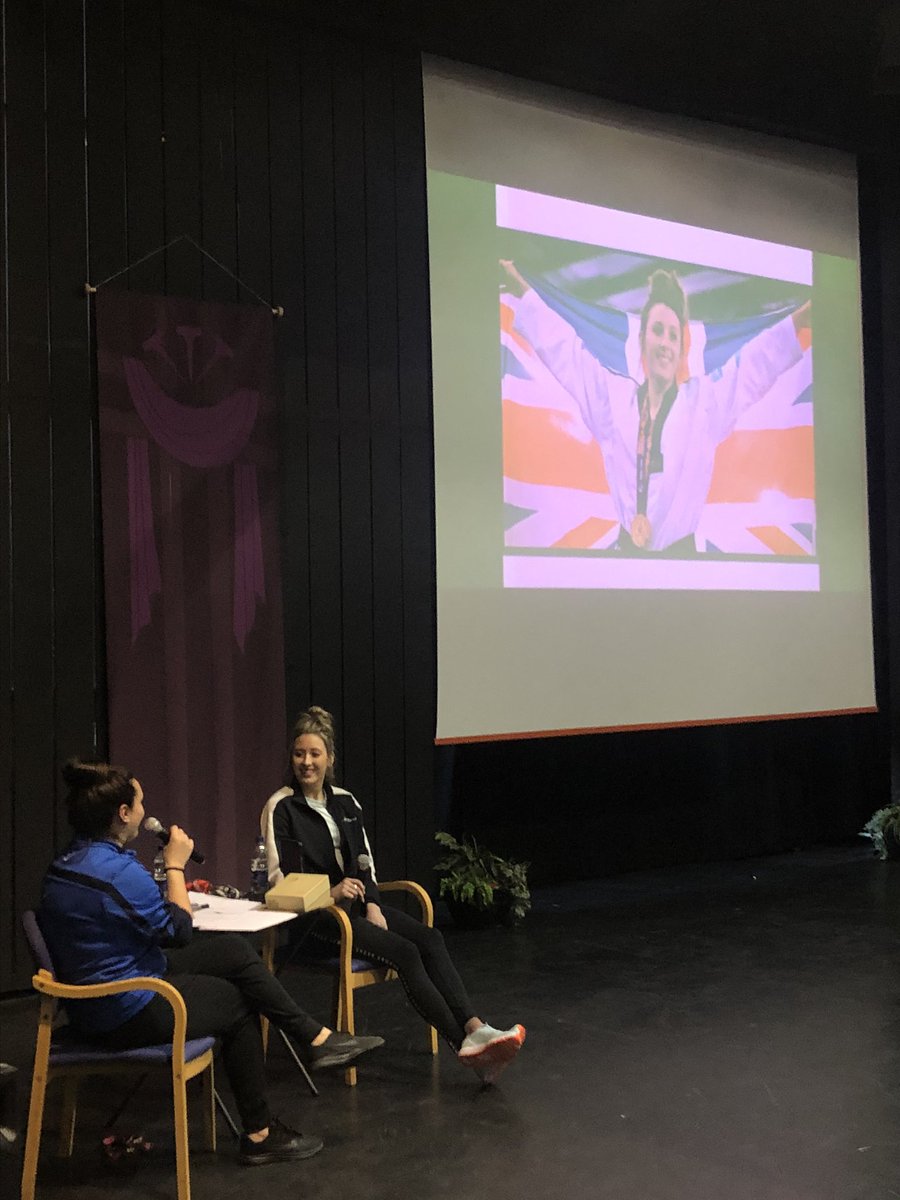 srgchs's tweet photo. Extremely grateful to @jadejonestkd for coming in this afternoon to speak to key stage 3. Thank you to all those pupils who prepared some fantastic and challenging questions for her. Plenty of food for thought and motivation for success in the future! https://t.co/TIv2tS32JG