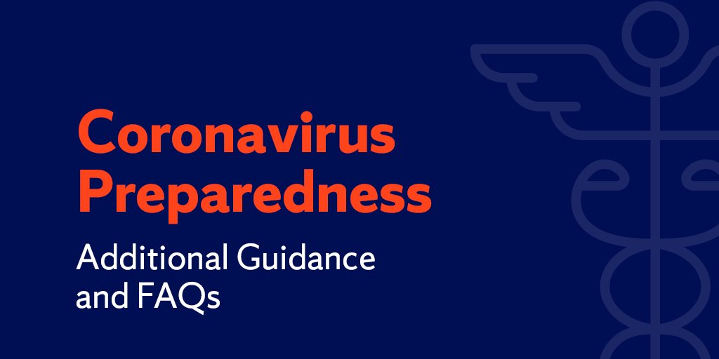 Additional guidance on COVID-19 and Frequently Asked Questions: ow.ly/Y27o50yJaAu
