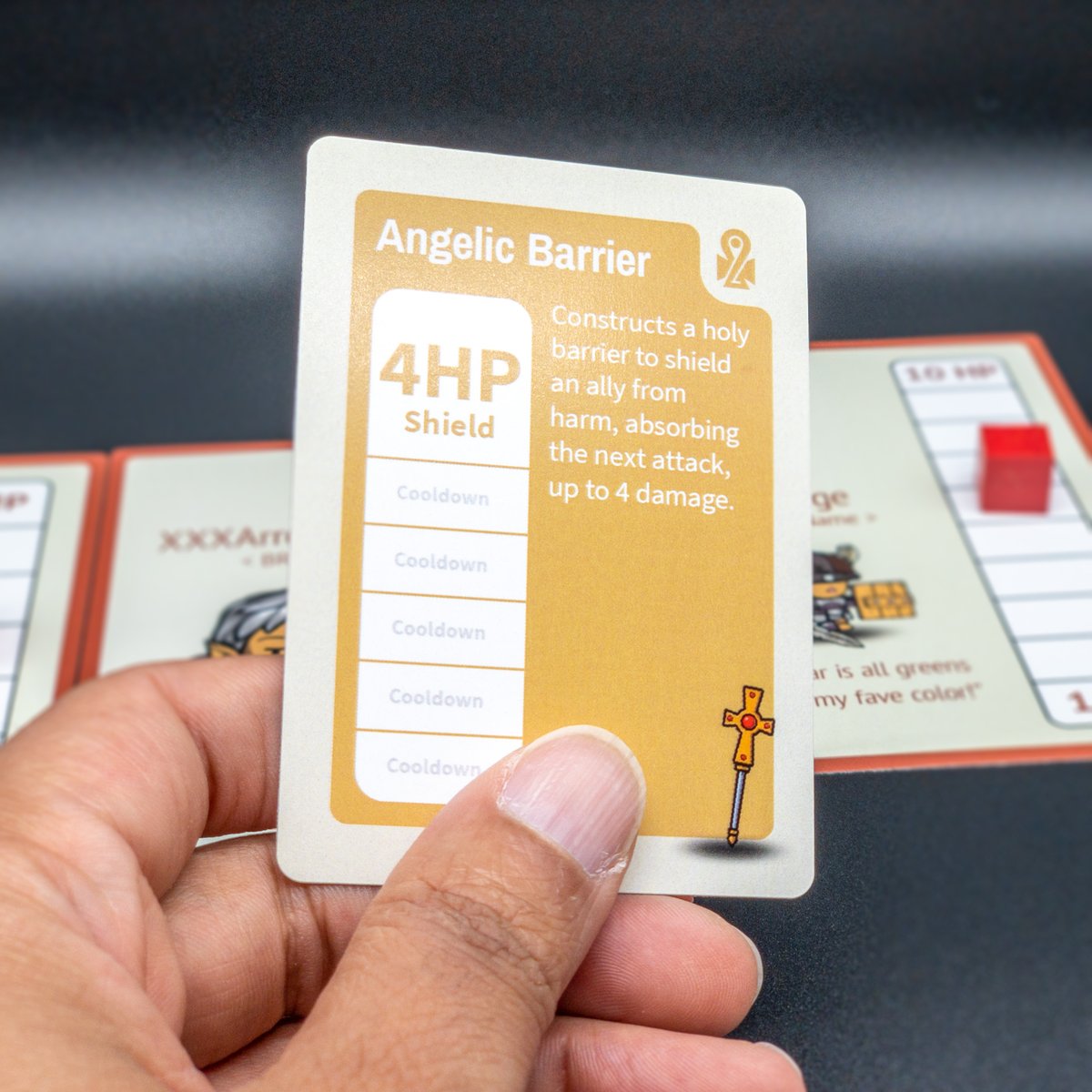 BentStencil's tweet photo. Instead of putting HP back on your ally's health bar, Angelic Barrier takes damage instead. ⁠Tag the person who you'd save with a holy barrier. https://t.co/vcJuBX3rOH