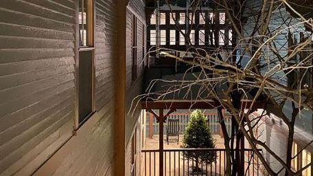Balcony views --> MASS MoCA. Photo Credit:<a href="/jenskar/">Jennifer Ley</a> #PorchesInnMASSMoCA #MASSMoCA #IntheBerkshires #StepsAway