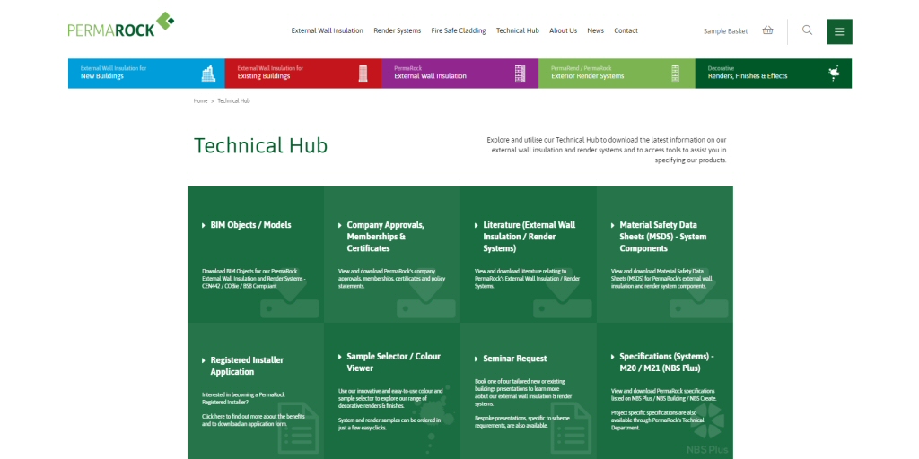Have you explored our Technical Hub? A digital portal for #architects containing the latest information on our external wall #insulation and #render systems, and resources such as #BIM objects, #NBS specifications and a sample selector. <a href="/nbsplus/">NBS Plus</a> <a href="/bimstore/">Bimstore</a> tinyurl.com/wudko7x
