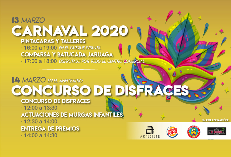 🎉🎭 Os recordamos que este finde llega el carnaval a Las Terrazas Outlet y queremos celebrarlo a lo grande con todos ustedes 🎉🎭.