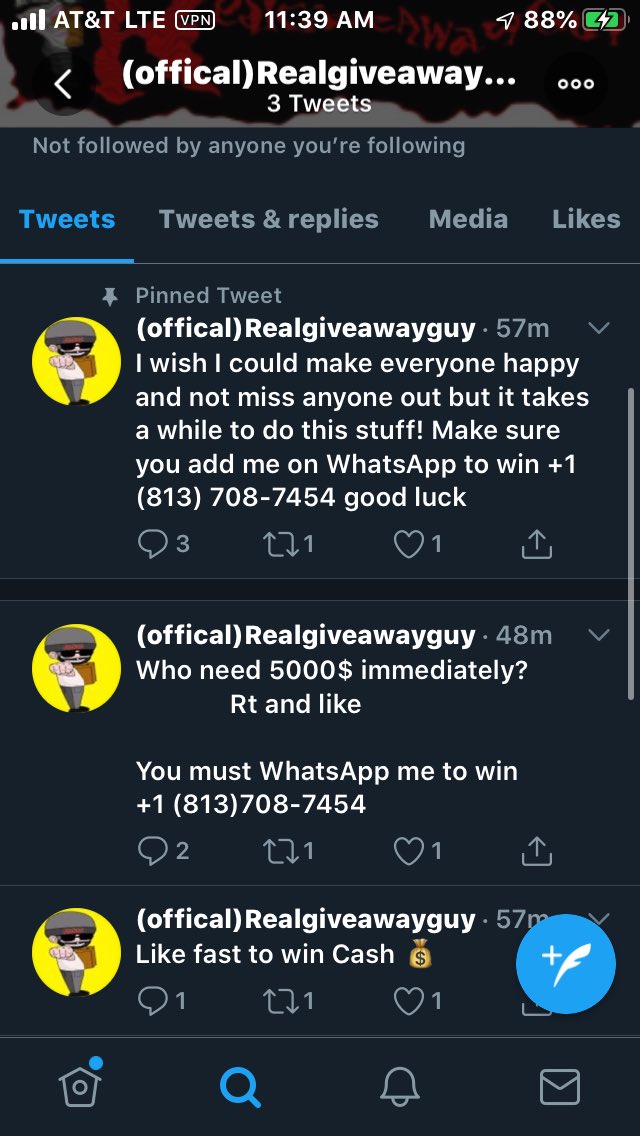 ScamAnnihilator's tweet photo. Everyone, please take a moment to #RUB [ Report, Unfollow &amp; Block ] @OfficalRealGiv1 #OfficalRealGiv1! [ ScreenShots 1-2 ] Has 4 followers. 

He is posing as the true @RealGiveAwayGu1 #RealGiveAwayGu1 [ ScreenShot 3 ] who has 2K+ 👁‍🗨 https://t.co/Xp1wObKOyy