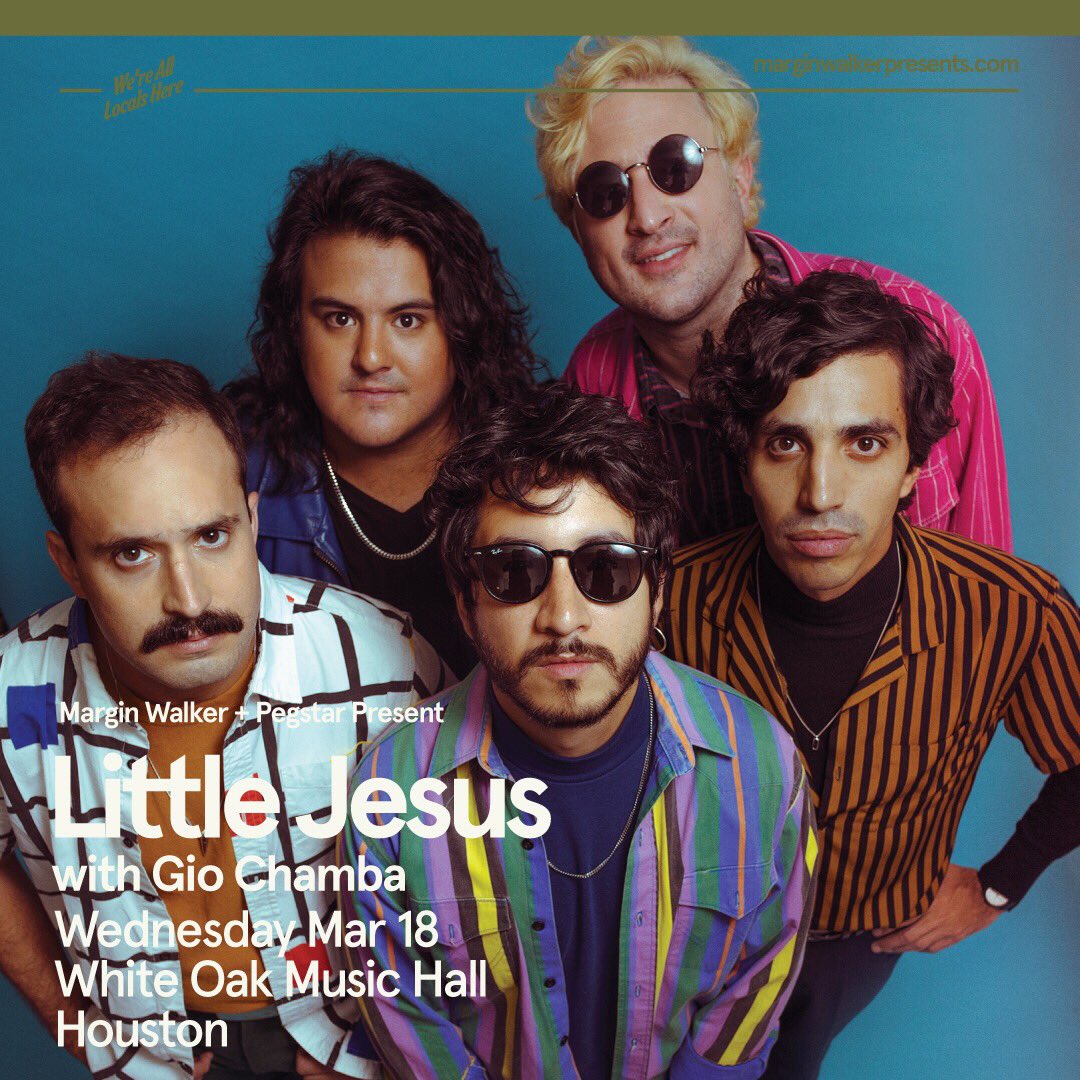 GIOCHAMBA's tweet photo. Houston! Just announced! Opening up for @thelittlejesus next Wednesday the 18th at @whiteoakmh ! Nos vemos! #LittleJesus #GioChamba @MarginWalkerTX @marginwalkerhou https://t.co/lMyZrymysm