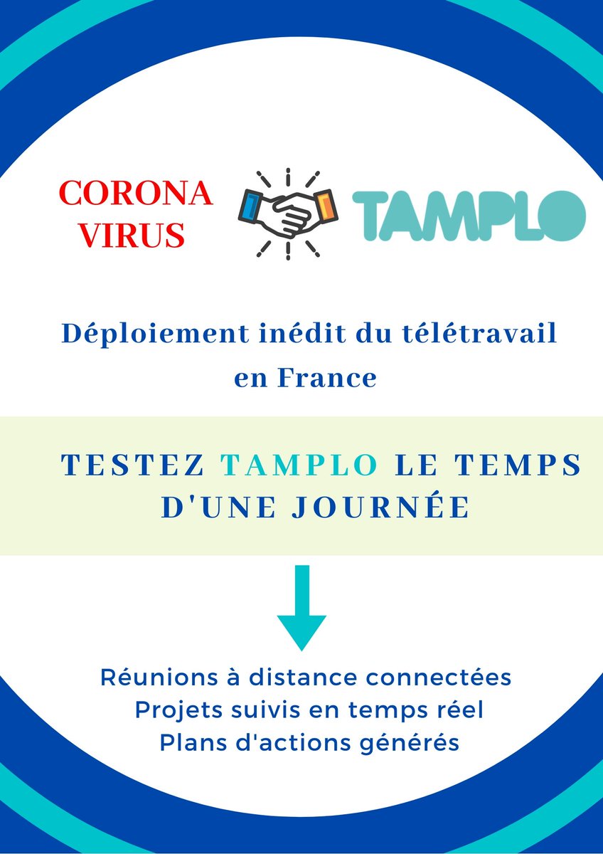 Travaillez avec bienveillance, même à distance🧐  
Telle est la devise chez <a href="/tamplo_com/">TAMPLO</a> : Jouez la sécurité et protégez vos salariés des risques de contamination 
Essai gratuit sur tamplo.com
#coronavirus #COVID19 #Actualités