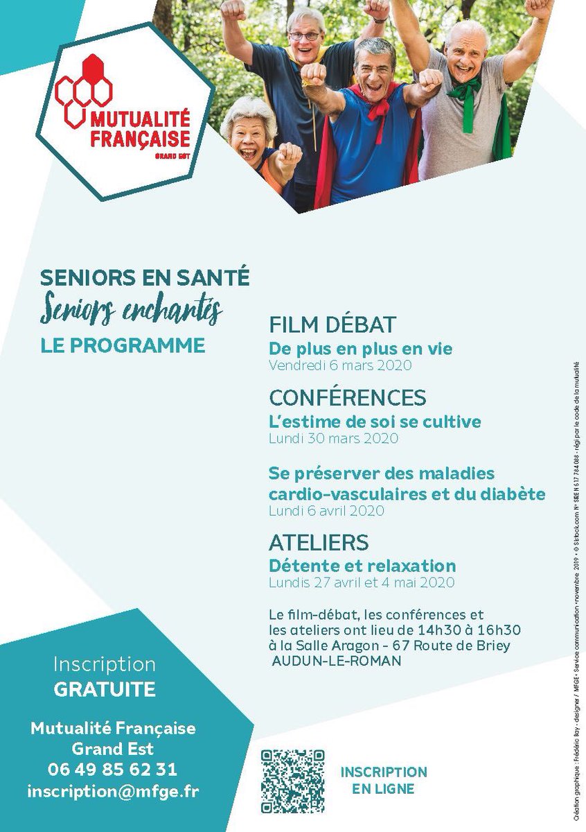 MFGrandEst's tweet photo. 💆♀️ Prendre soin de soi : c'est le mot d'ordre de la retraite ! 💆♂️
A #AudunLeRoman 50 personnes sont venues échanger sur la thématique du "Bien vieillir" à l'occasion du lancement du programme #SeniorsEnSantéSeniorsEnchantés !
👉 Organisé par @MFGrandEst #CF54 @Departement54 https://t.co/JAhkDH7fqX