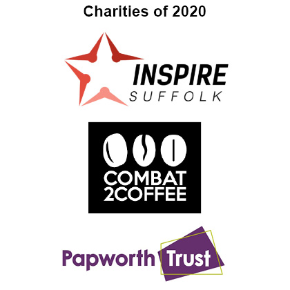 We are so excited to be able to announce that our Charities of 2020 are @InspireSuffolk, <a href="/Combat2C/">Combat2Coffee</a> and <a href="/Papworth_Trust/">Papworth Trust</a>!
We are looking forward to working with these great causes.