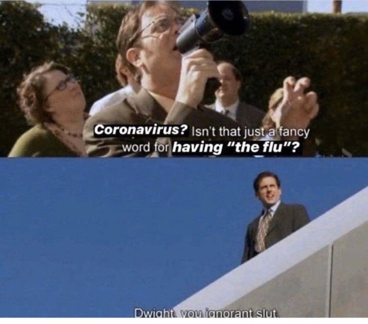 Creed_Thoughts2's tweet photo. Dwight you ignorant slut https://t.co/Dr8FT95eMj
