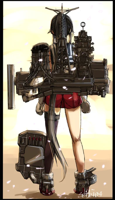 誰かの未来が見える 悲しみの向こう側に  
#艦これ #矢矧 #矢矧流し 
