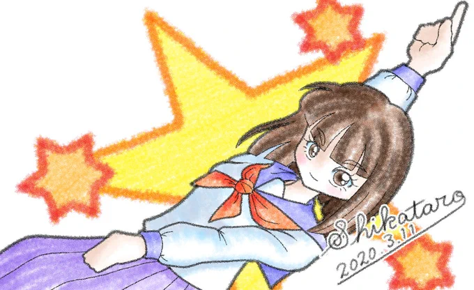 「ふぅ❣️」
みたいな感じ?

レジェンドのポーズ?

#イラスト #オリジナル 
