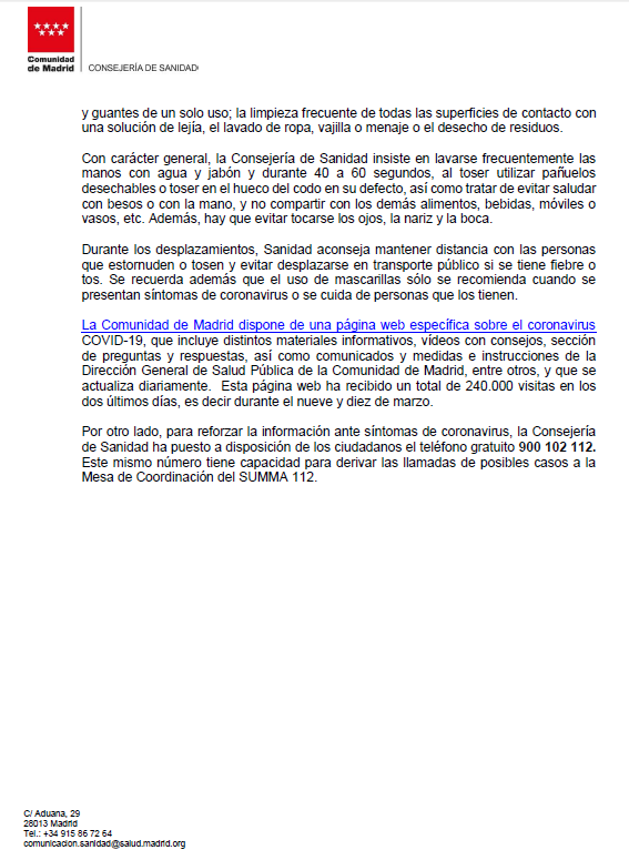 SaludMadrid's tweet photo. Consejos preventivos frente al #coronavirus para situaciones específicas, recomendaciones de cuidados y medias higiénicas en el hogar de un enfermo con coronavirus o un caso de sospecha.

#Coronavirusmadrid #coronavirusEspana #CoronavirusESP #CoronavirusEspaña https://t.co/tmqKySZNWX