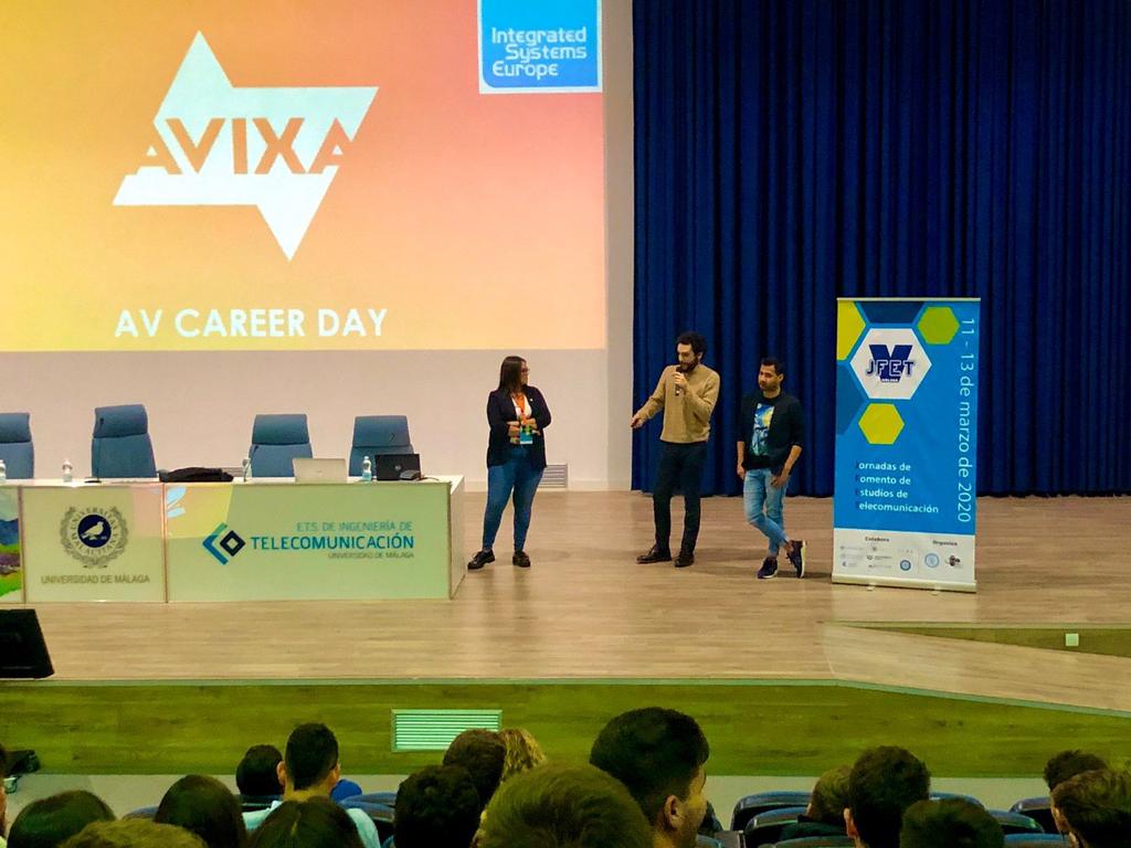 Segunda parte de la ponencia, experiencia de varios estudiantes en el AV CAREER DAY

El AV CAREER DAY tiene lugar en el Integrated Systems Europe(ISE) que es copropiedad de <a href="/AVIXA/">AVIXA</a> y <a href="/CEDIA/">CEDIA</a>