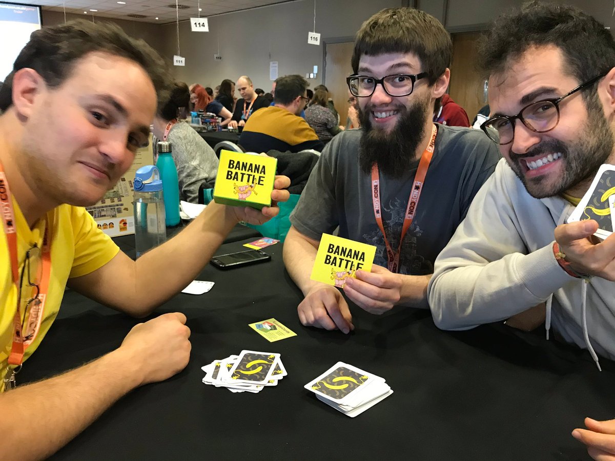 Banana_Battle's tweet photo. HandiCon2020 was ace! Thank you for all of you who helped us with playtesting! The jungle always remembers! Going to AireCon 6 and UKgamesEXPO Soon, look for the people with the yellow shirts.
Our newsletter helps us to conquer the jungle! at https://t.co/4lWB7J24cS https://t.co/BKkYeHSKJ6