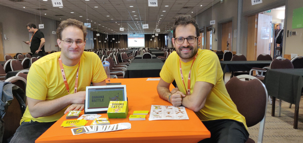 Banana_Battle's tweet photo. HandiCon2020 was ace! Thank you for all of you who helped us with playtesting! The jungle always remembers! Going to AireCon 6 and UKgamesEXPO Soon, look for the people with the yellow shirts.
Our newsletter helps us to conquer the jungle! at https://t.co/4lWB7J24cS https://t.co/BKkYeHSKJ6