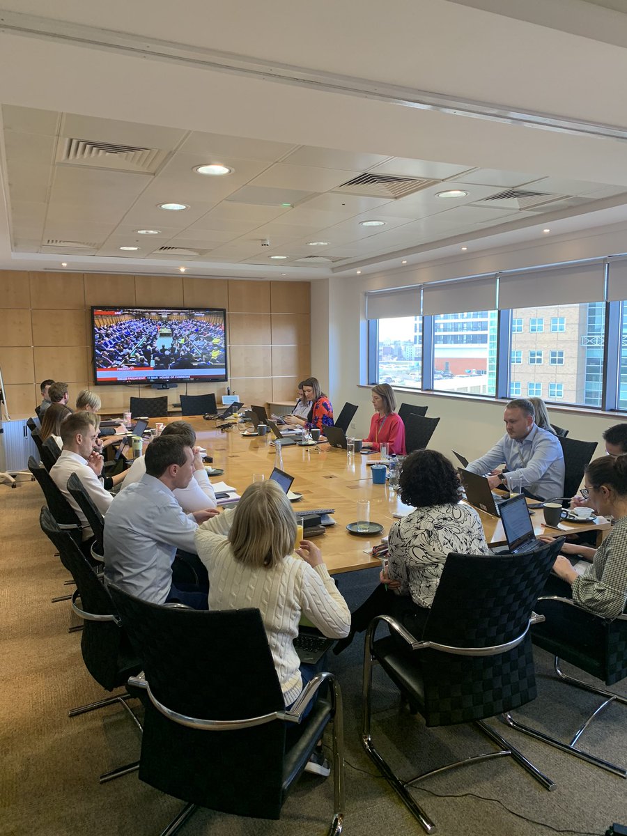 CraigHarrisonNI's tweet photo. Busy #budget day @PwC_NI.  Might need to increase the spacing! https://t.co/X7FwikynkU
