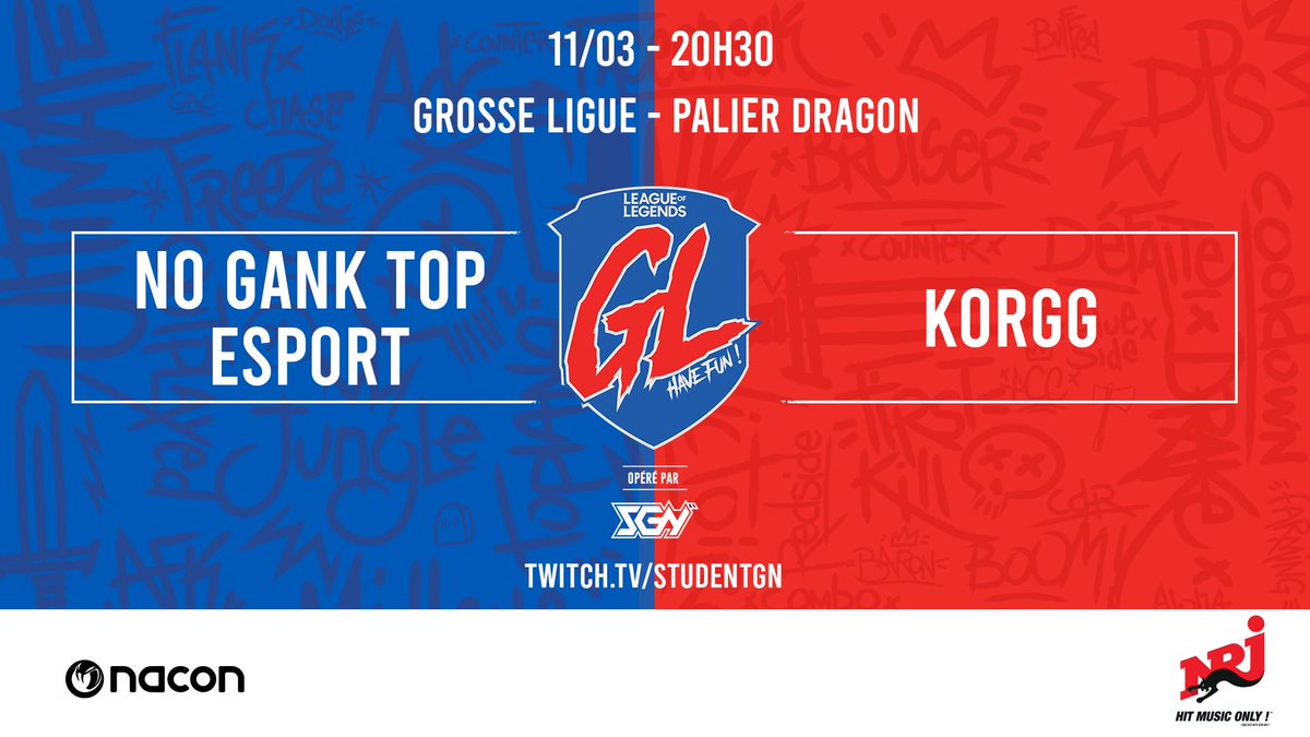 Student_GN's tweet photo. 🏆 Reprise #LaGROSSELIGUE 🏆

Le 1er split se termine à peine qu'on enchaîne direct avec le 2nd ! 👊

Et quoi de mieux pour cette soirée d'ouverture que de démarrer avec les vainqueurs du précédent split @NoGankTop 🔥

RDV 20h30 ce soir sur https://t.co/M7KFYGyEgm 📺 https://t.co/xoNeZPrOm9