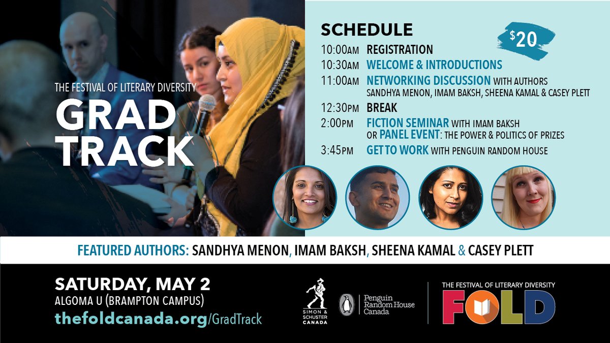 TheFOLD_'s tweet photo. #ICYMI: #FOLD2020 will see the return of the Saturday Track for young writers! Now known as the #GradTrack, this day of programming is designed especially for writers and publishing professionals aged 16-25. Get your tickets today at https://t.co/HeyIr0pqLR! https://t.co/CjMnjhYH0e