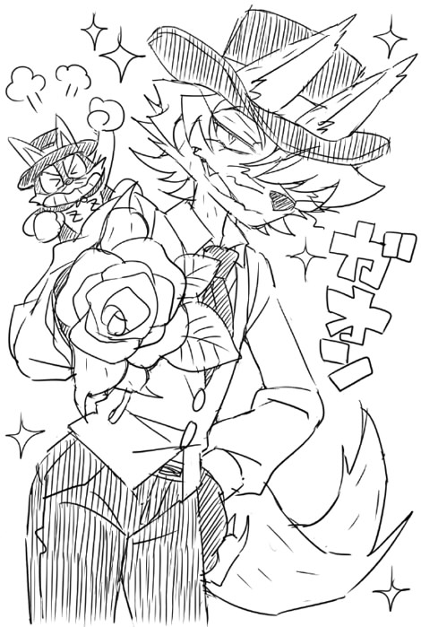 🌸春のリク絵まつり🌸
42:ゾロリ/ガオン
https://t.co/M1Z0M9GTZs 