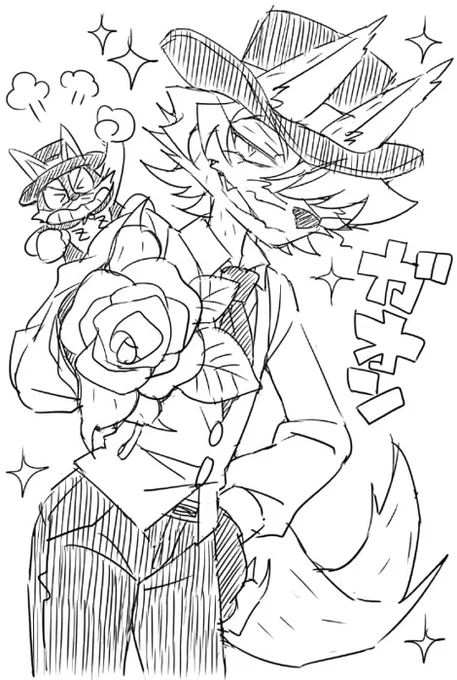 🌸春のリク絵まつり🌸
42:ゾロリ/ガオン
https://t.co/M1Z0M9GTZs 