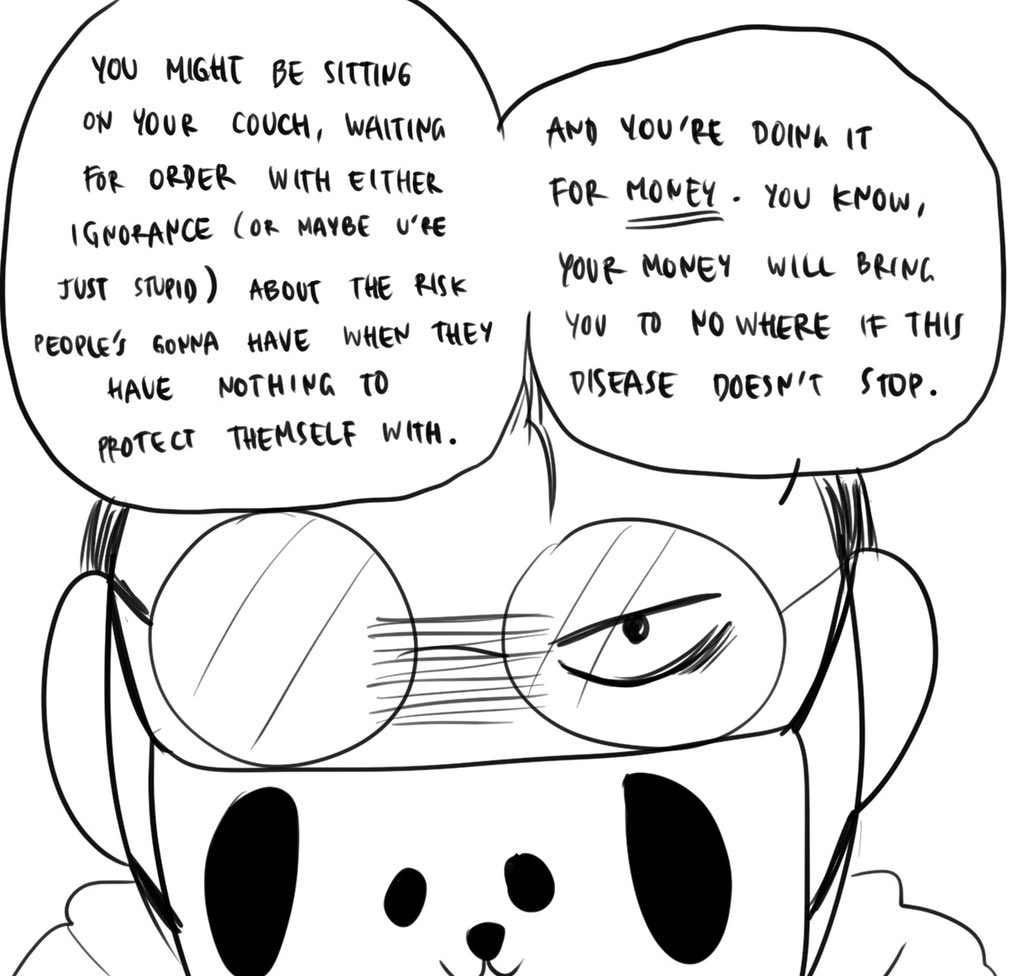 Just a little personal tips for people who are having a hard time finding mask (like me).

And for those selfish people - one way ticket to hell, there's where ur money will take you.

Now is a very good time to repent, man - before it's too late. 🔥 