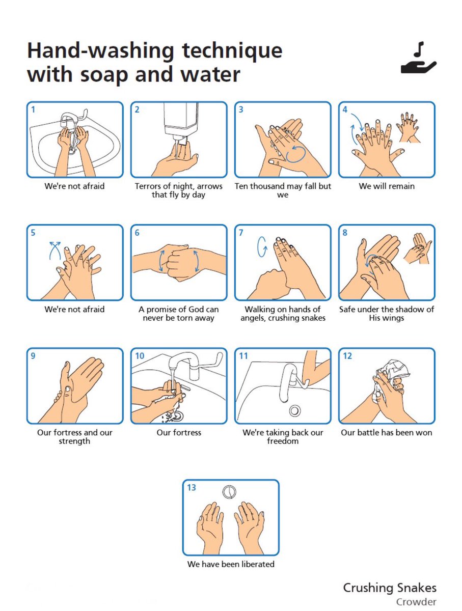 crowdermusic's tweet image. For those who are wondering how long you should wash your hands for...I’ve written a song for you to sing. 

Please share with the people who need to take the hint.