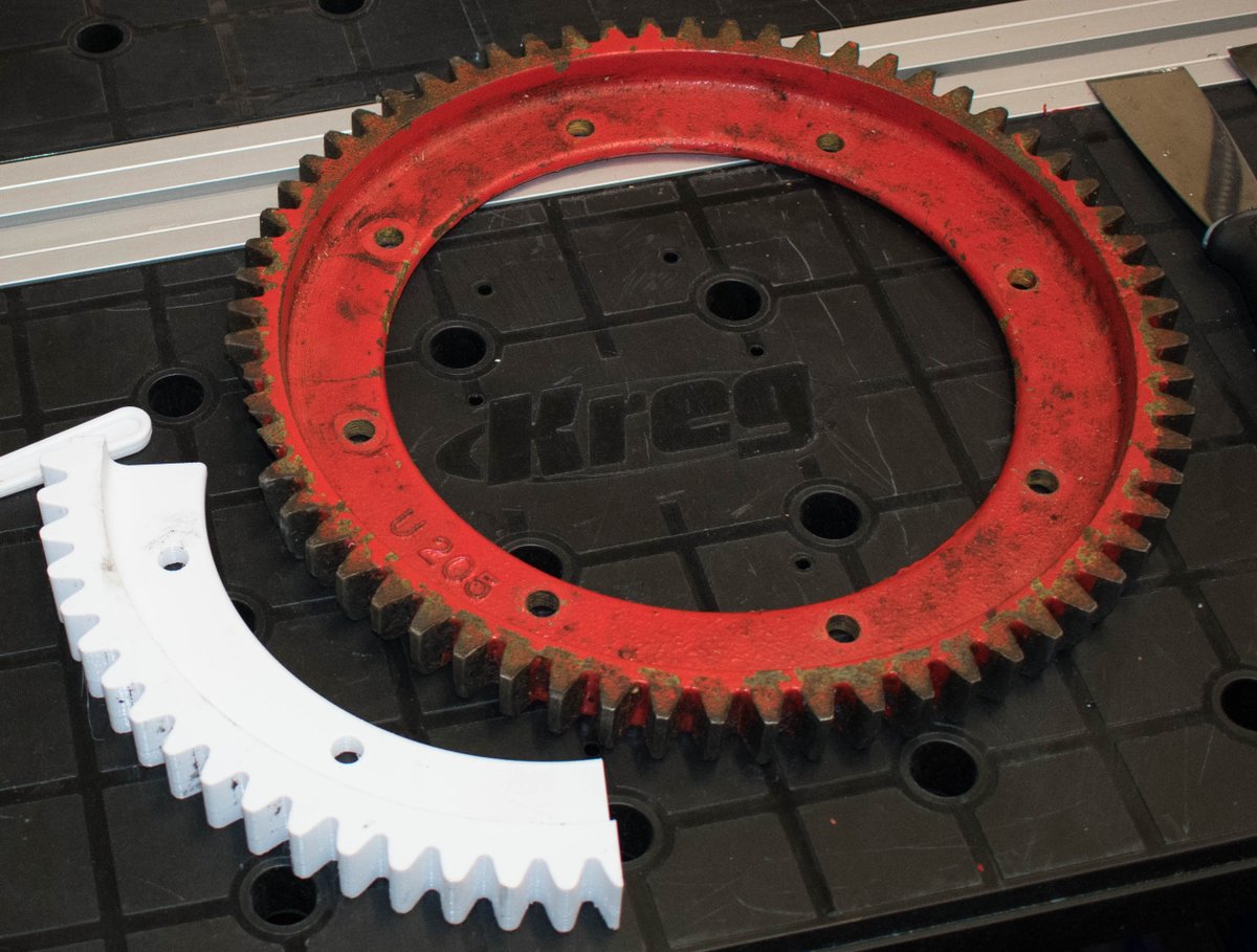 mmg1971's tweet photo. Baler Gear Scanned, Rev Eng, fixed digitally now ready for metal print.
More information on Metal printing soon. https://t.co/XvvpzAos5S