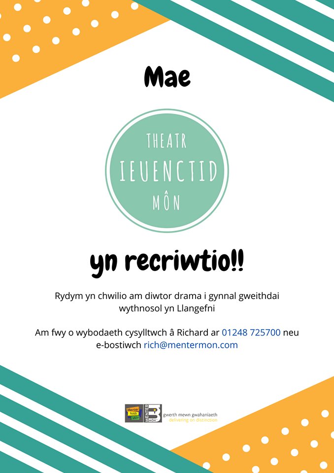 MonIaith's tweet photo. Cyfle gwych i ddatblygu talent! Cysylltwch â Rich @Bocswn am sgwrs anffurfiol 01248 725700 / rich@mentermon.com.
❤️🎭🎶🎬😃
@UMCB1 @colegcymraeg @urddynysmon @cffiynysmon @Sgiliaith @Cymraeg @yrawrgymraeg
#drama #perfformio #sgriptio #swydd #profiad #theatr #Cymraeg #creadigol https://t.co/4LGqXVoxWt