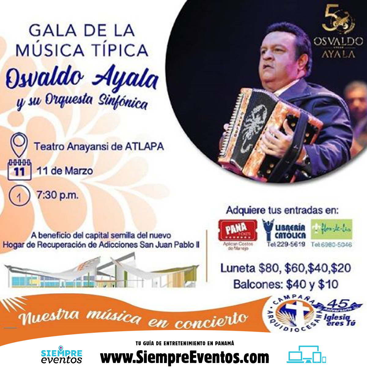 Se enciende la tarima con los mejores de la música típica, en las manos del cantante “Osvaldo Ayala”.
.
Más detalles en nuestra página web: siempreeventos.com/es
.
.
#panamá#música#agendapty#típica#ritmo#interpretaciones#baile#éxitos#OsvaldoAayala