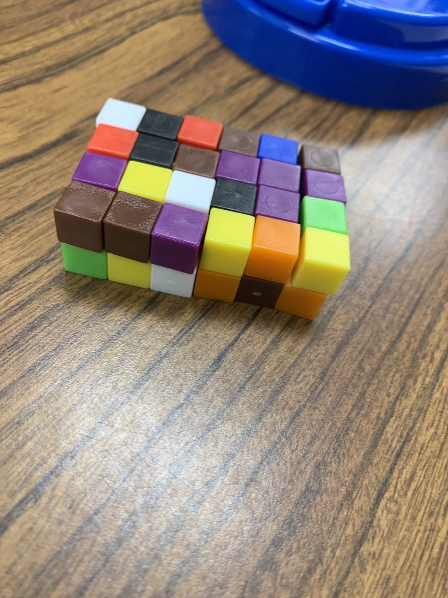 boncichk's tweet photo. Investigating changing attributes with rectangular prisms in Math 7! What happens to the volume when you double the length? The surface area? #vdoeMIPs #constructiontime #blockseverywhere  @staffordmiddle @RicheyRebecca1 https://t.co/ZqBCSkLwsF