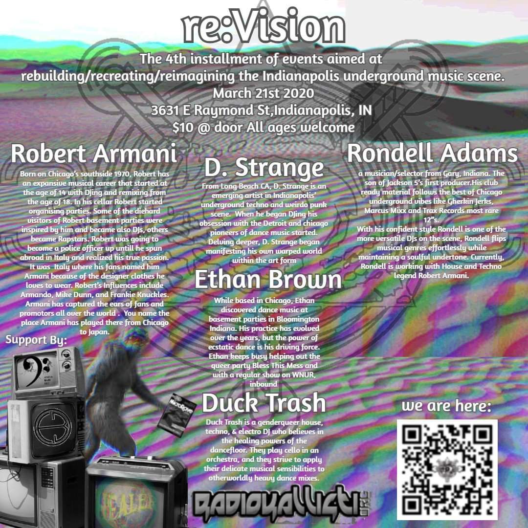 EDMat40plus's tweet image. In just 10 short days Rondell Adams &amp;amp; Robert Armani invade Indianapolis and takeover the stage at Healer.

The doors open at 9pm, admission is $10, and this is an all ages event.

#microRAVE #univeralvibe #indy #indianapolis #underground #techno