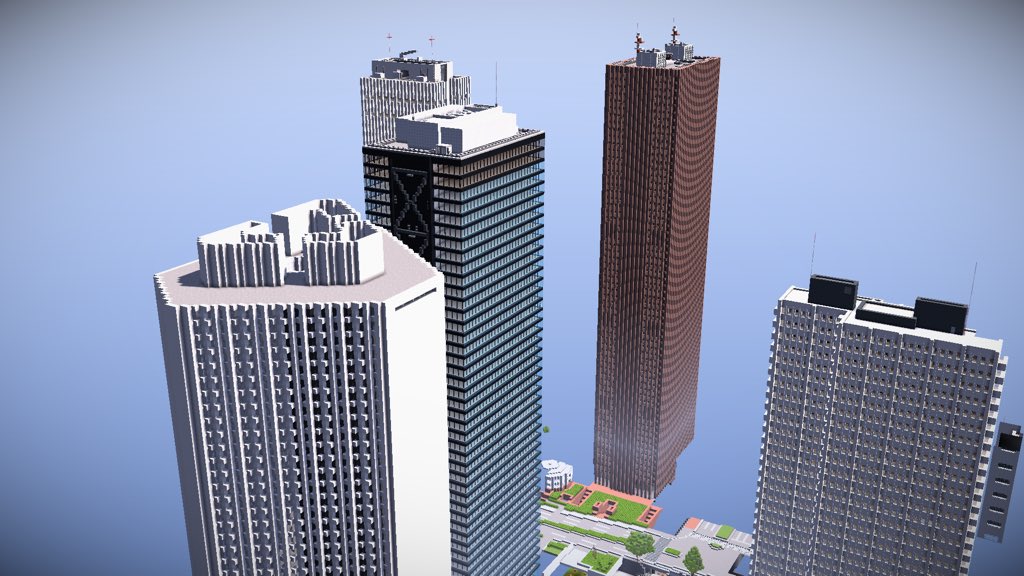 Kota 新宿住友ビル Minecraft 再現建築 西新宿再現サーバー