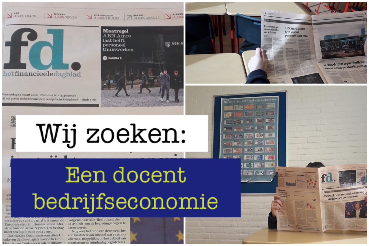 Ben jij van de centen 💶💰💷📊📈? Dan zoeken we jou ➡️ docent bedrijfseconomie. Lees meer op onze website:
im.nu/Wa7m9D  #vacature #docent #bedrijfseconomie