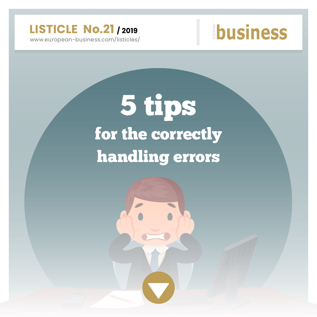 To accept #mistakes is not easy but covering them up makes it even worse. We have prepared 5 tips on the right way to handle #errors.

european-business.com/listicles/5-ti…