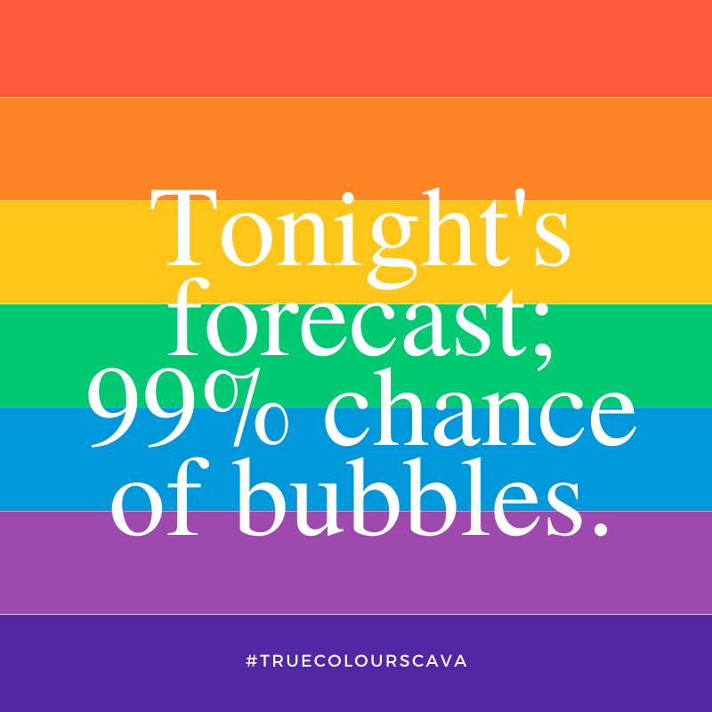 TrueColours_US's tweet photo. Because everyday should be celebrated! Or at least we think so! 🌈🥂#truecolourscava https://t.co/8OjFdMddQ4