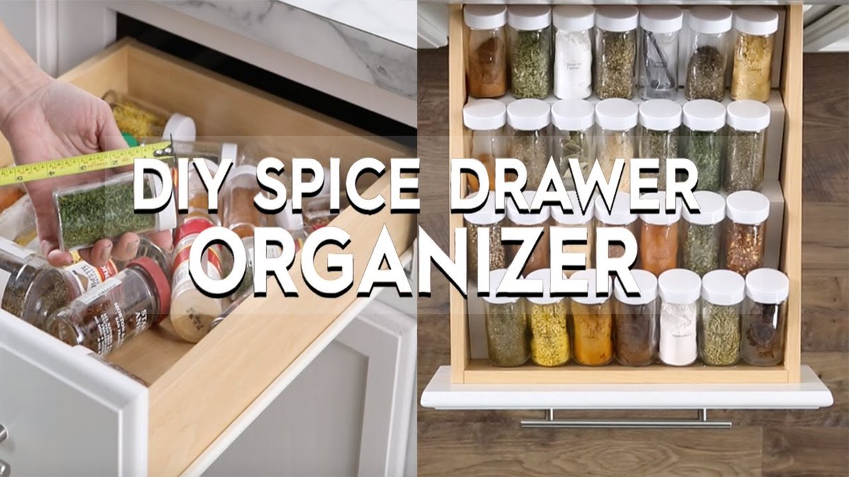 How to Make a DIY Spice Drawer Organizer | Basics | Better Homes &amp; Gardens youtube.com/watch?v=XU6zsV…