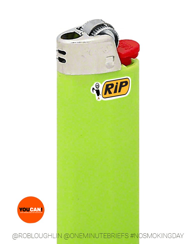 robloughlin's tweet photo. RIP Lighter @OneMinuteBriefs @HistoryMakersGM #NoSmokingDay #ad #spoof #creative #advertising #savemoney #moneywaster #BIC https://t.co/2psZNE8FYk